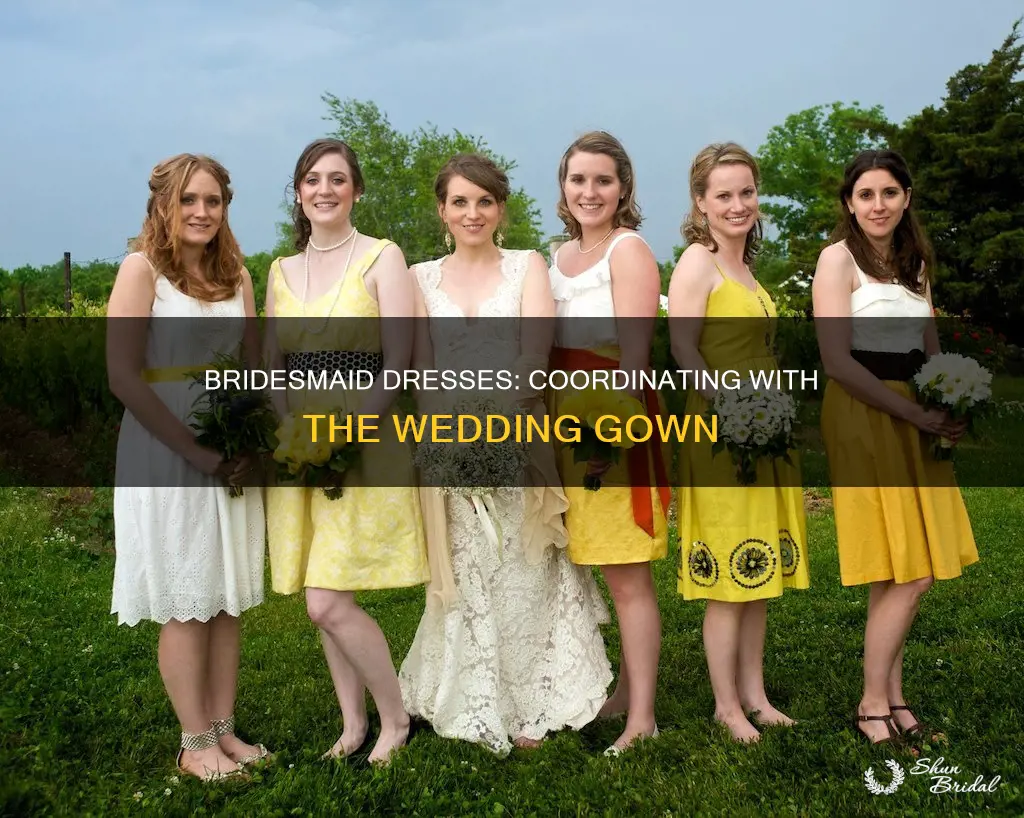 how to coordinate bridesmaid dresses with wedding dress