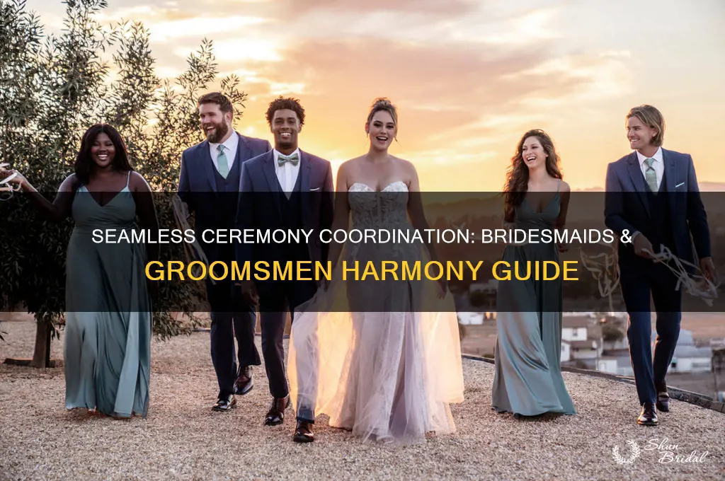how to coordinate bridesmaids and groomsmen during a ceremony
