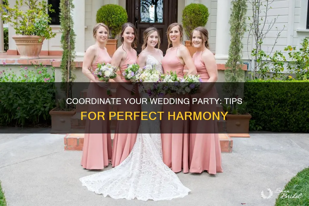 how to coordinate bridesmaids and groomsmen