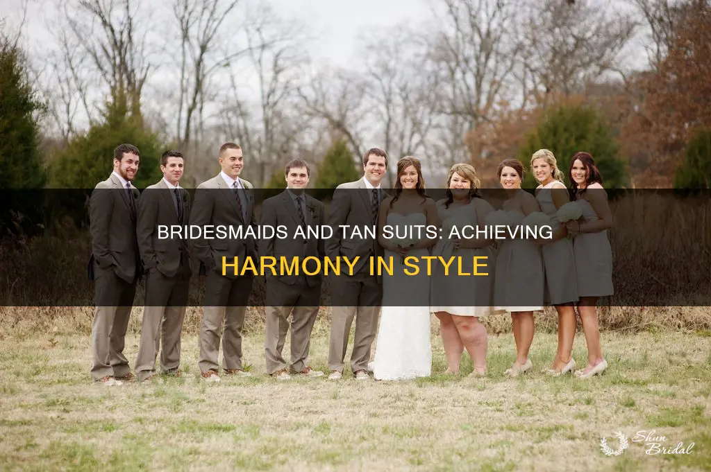 how to coordinate bridesmaids with tan suits