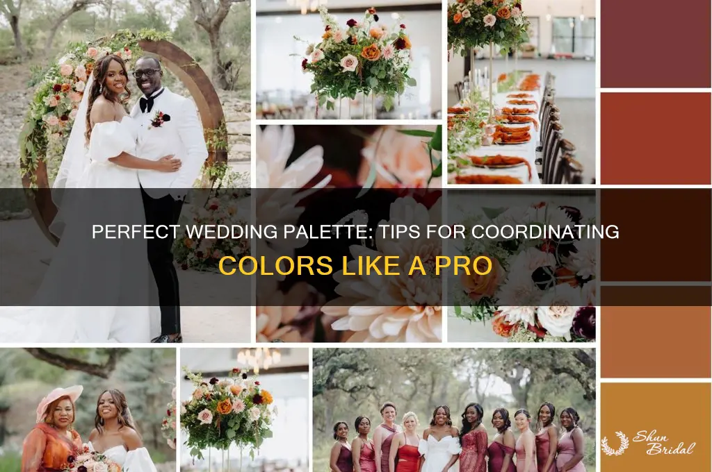 how to coordinate colors for a wedding