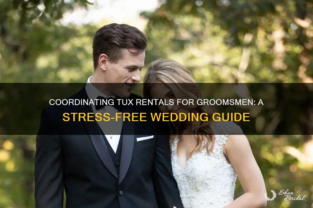 how to coordinate tux rental wedding with groomsmen
