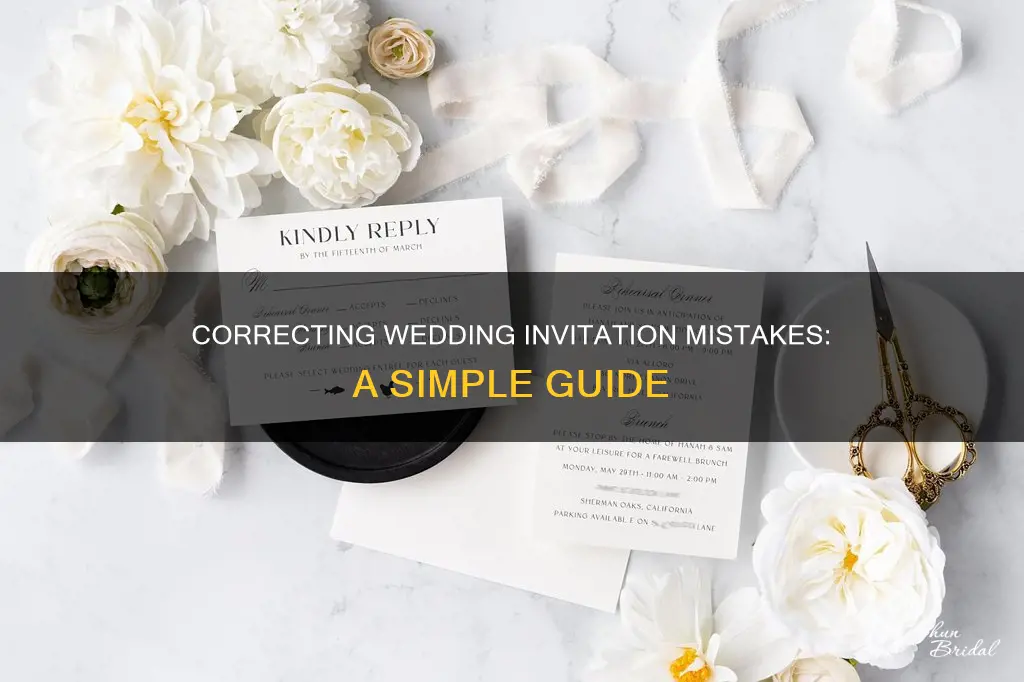 how to correct mistakes in wedding invitation