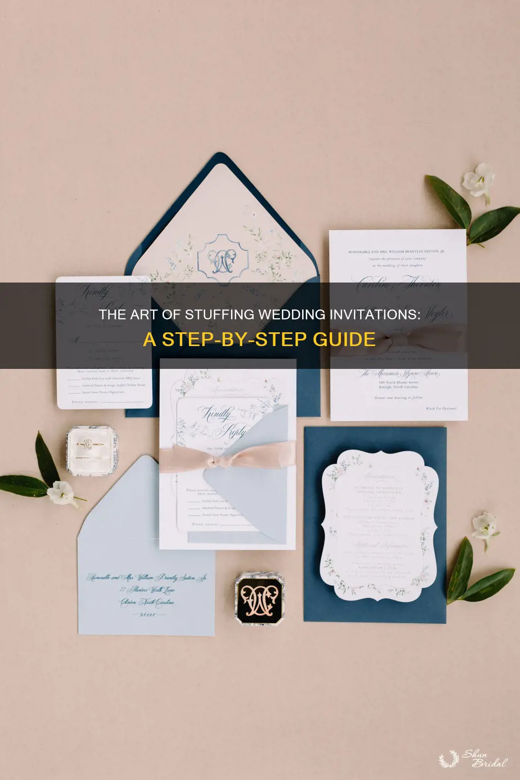 how to correctly stuff wedding invitations