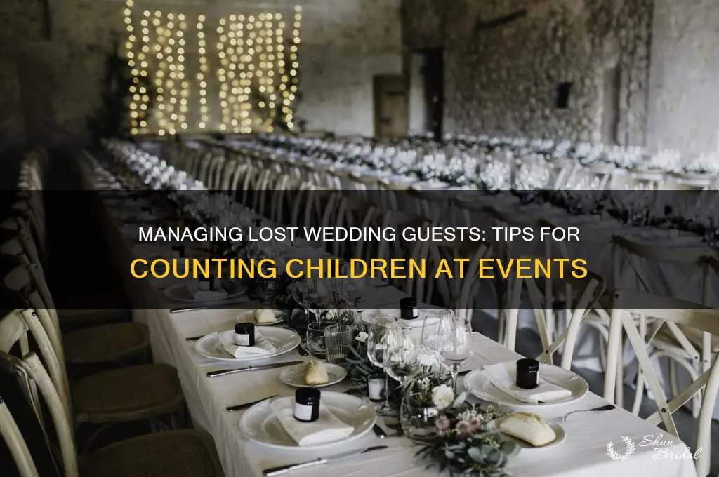 how to count children wedding giest lost