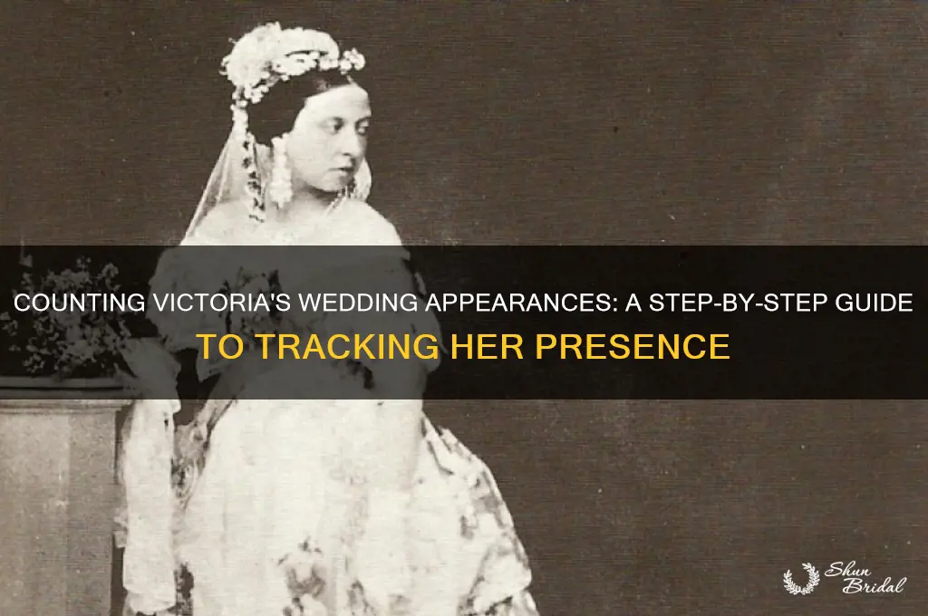 how to count victoria at the wedding