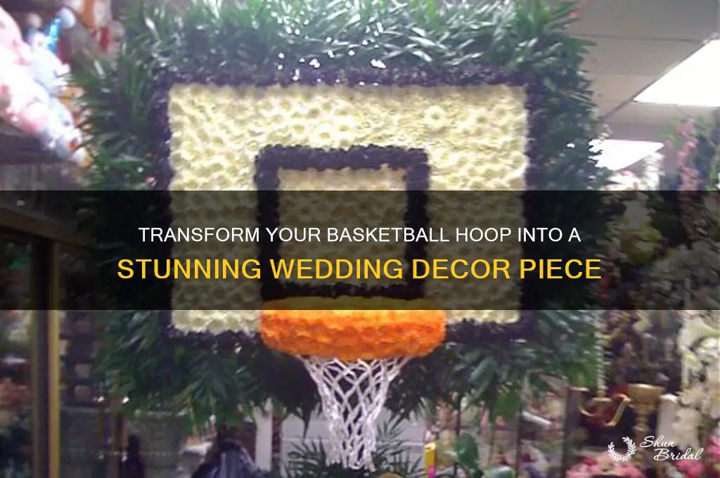 how to cover a basketball hoop for a wedding