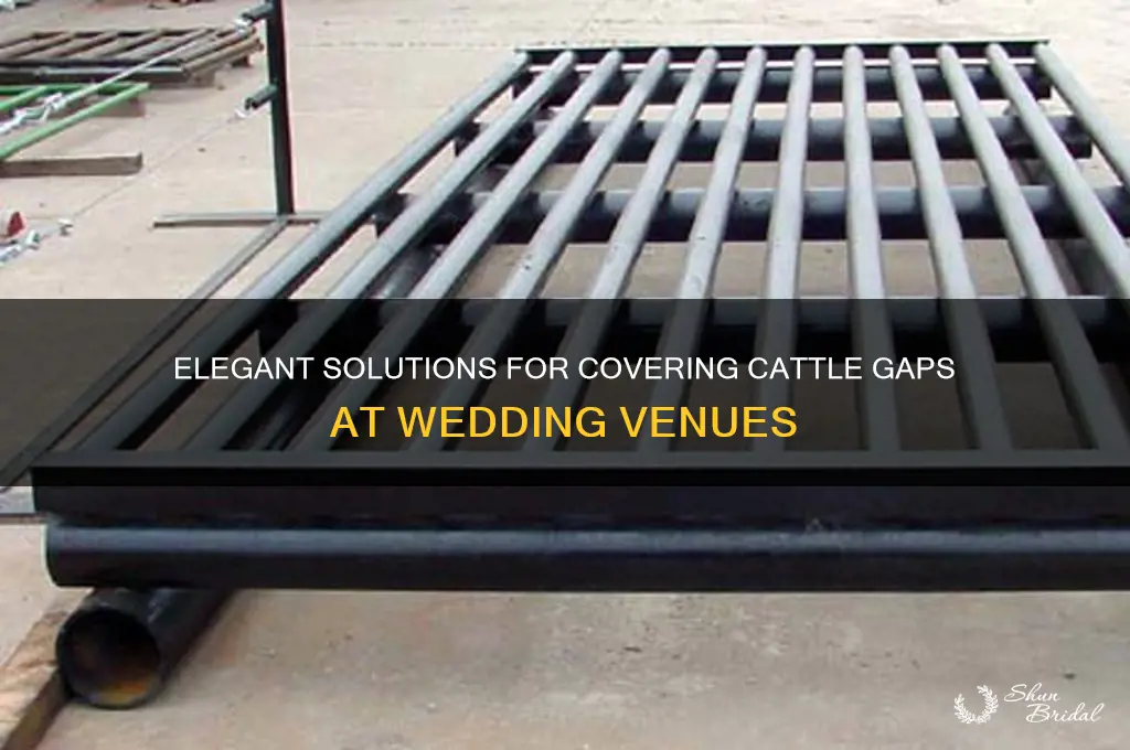 how to cover a cattle gap for a wedding
