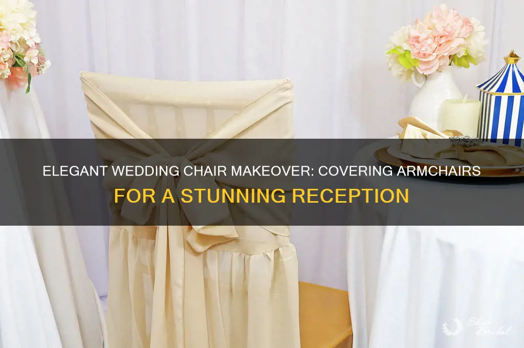 how to cover a chair with arms for a wedding