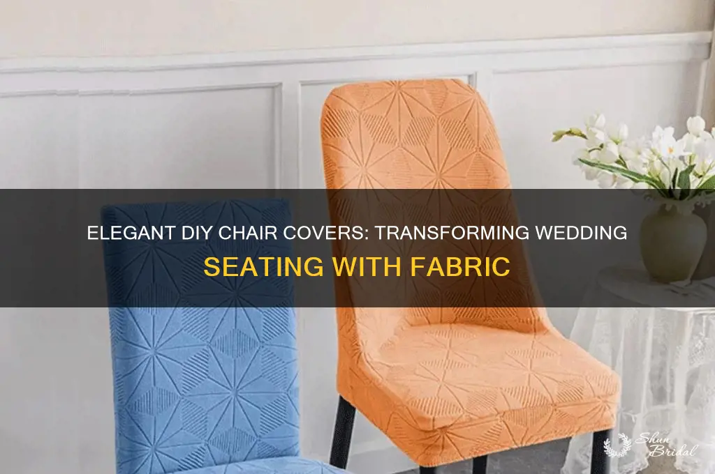 how to cover a chair with fabric for a wedding