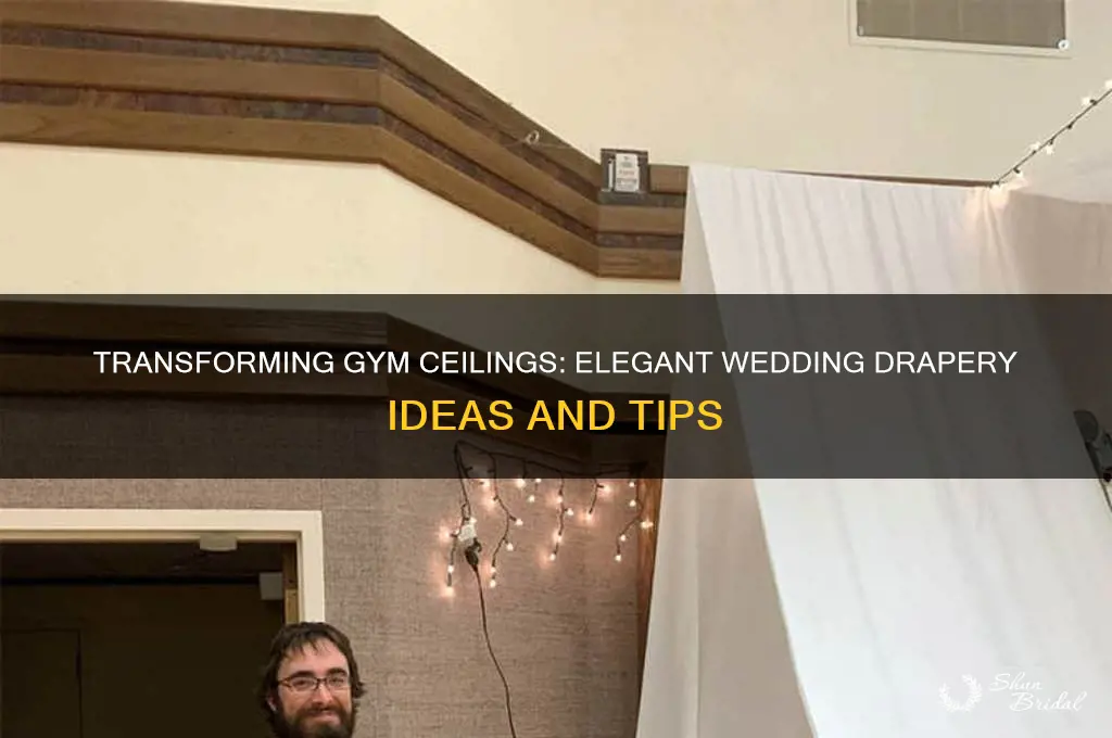 how to cover a gym ceiling for a wedding