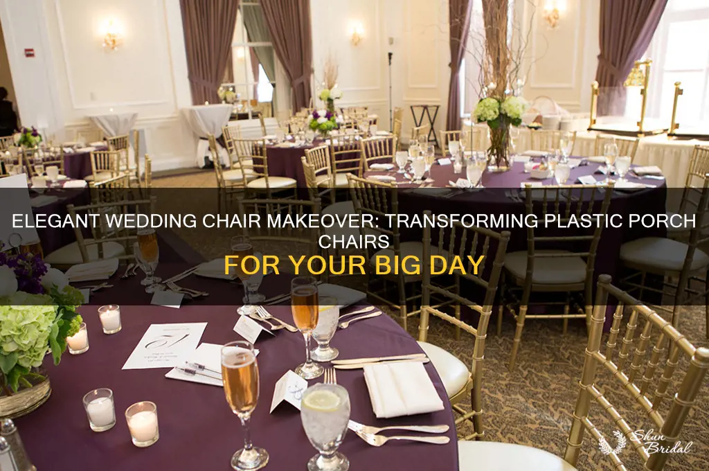 how to cover a plastic porch chair for a wedding