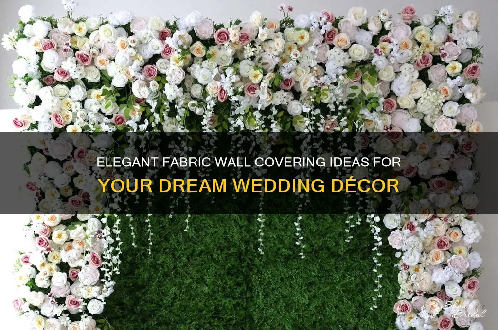 how to cover a wall with fabric for wedding