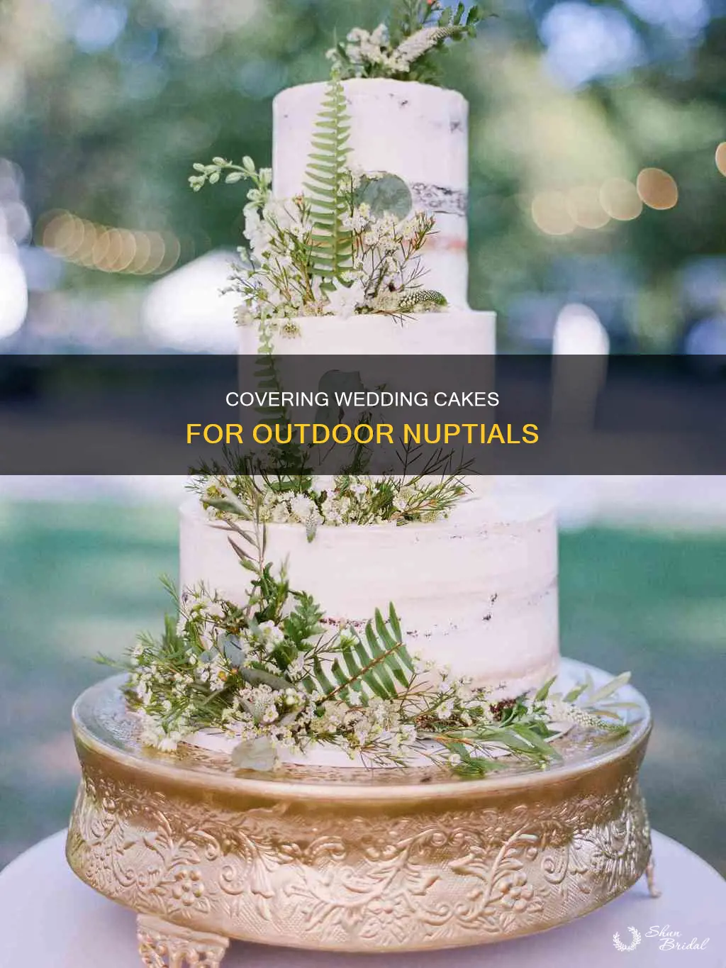 how to cover a wedding cake at an outdoor wedding