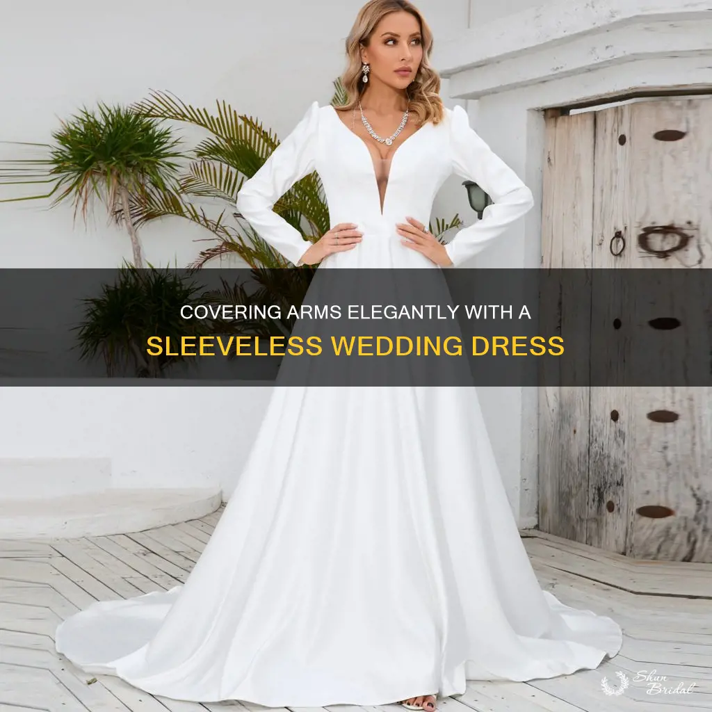 how to cover arms in sleeveless wedding dress