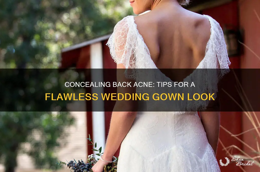 how to cover back acne with wedding gown