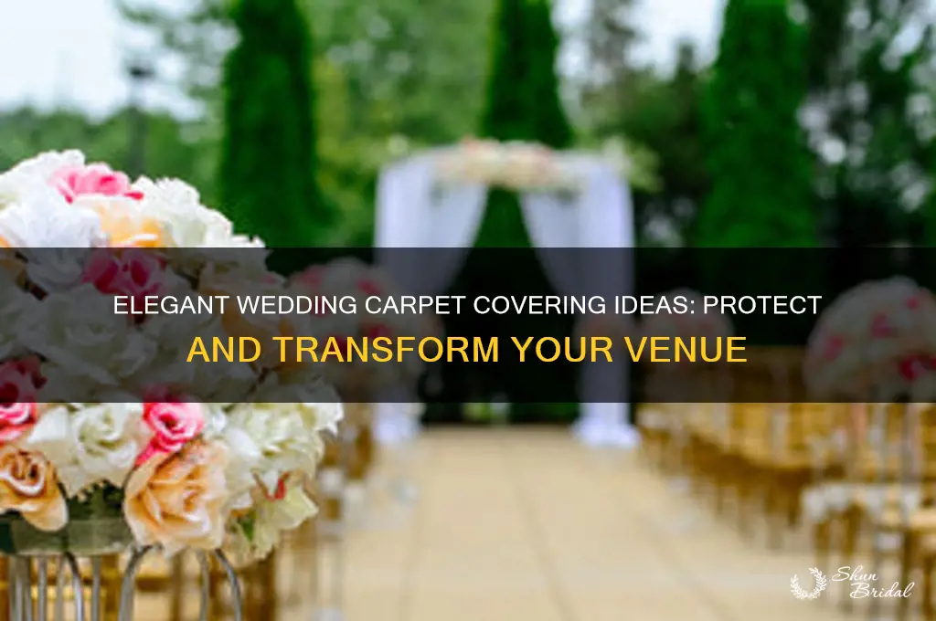 how to cover carpet for wedding
