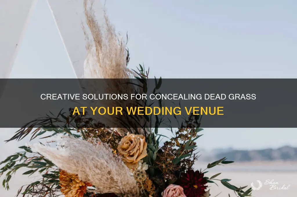 how to cover dead grass wedding