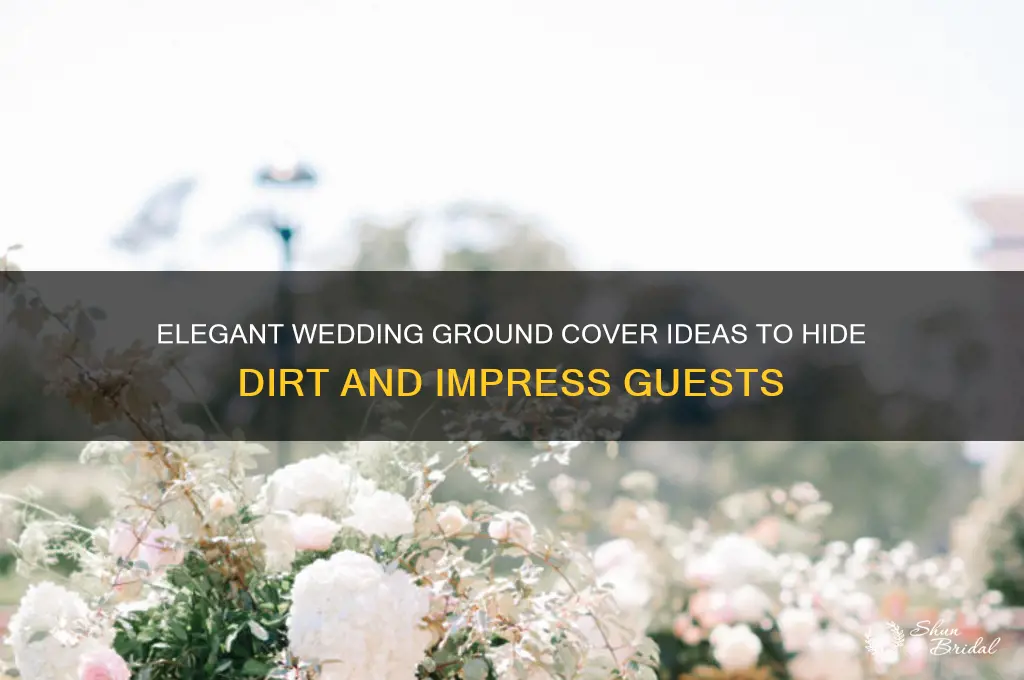 how to cover dirt for a wedding