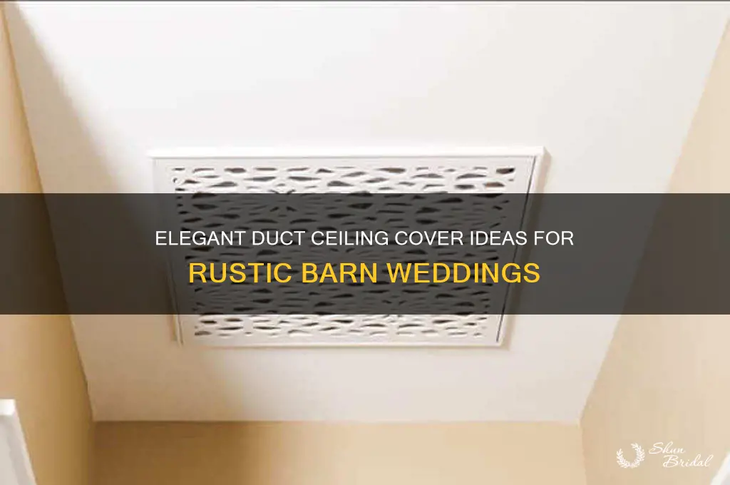 how to cover duct ceiling barn wedding