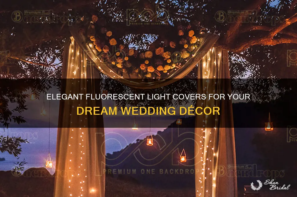 how to cover fluorescent lights for wedding