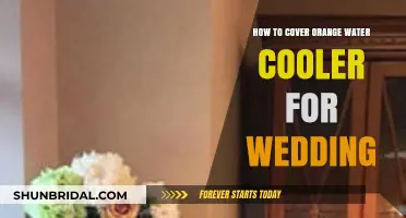 Elegant Ways to Cover Orange Water Coolers for Your Wedding