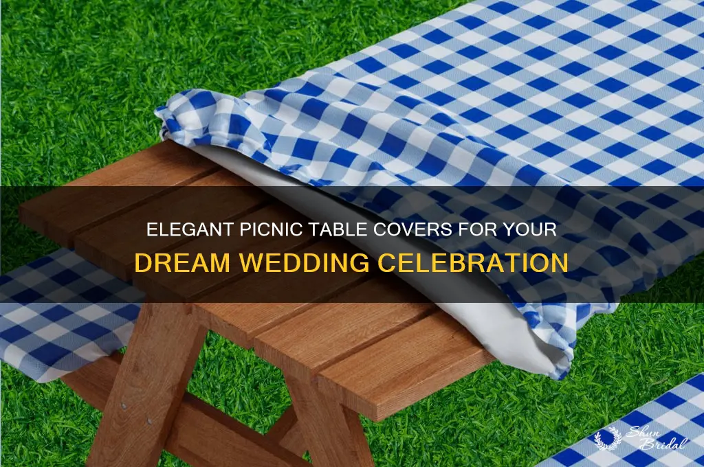 how to cover picnic table for wedding