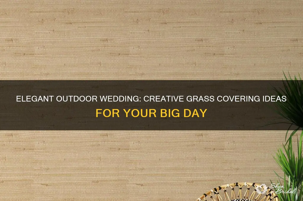 how to cover the grass for an outdoor wedding
