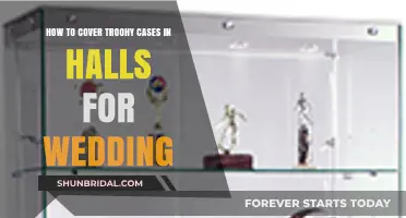 Elegant Trophy Case Covering Ideas for Wedding Hall Decor