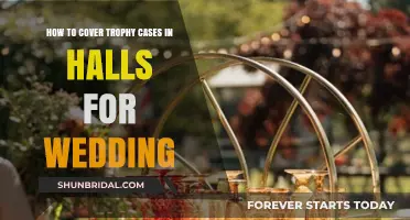 Elegant Ways to Cover Trophy Cases for Wedding Hall Decor
