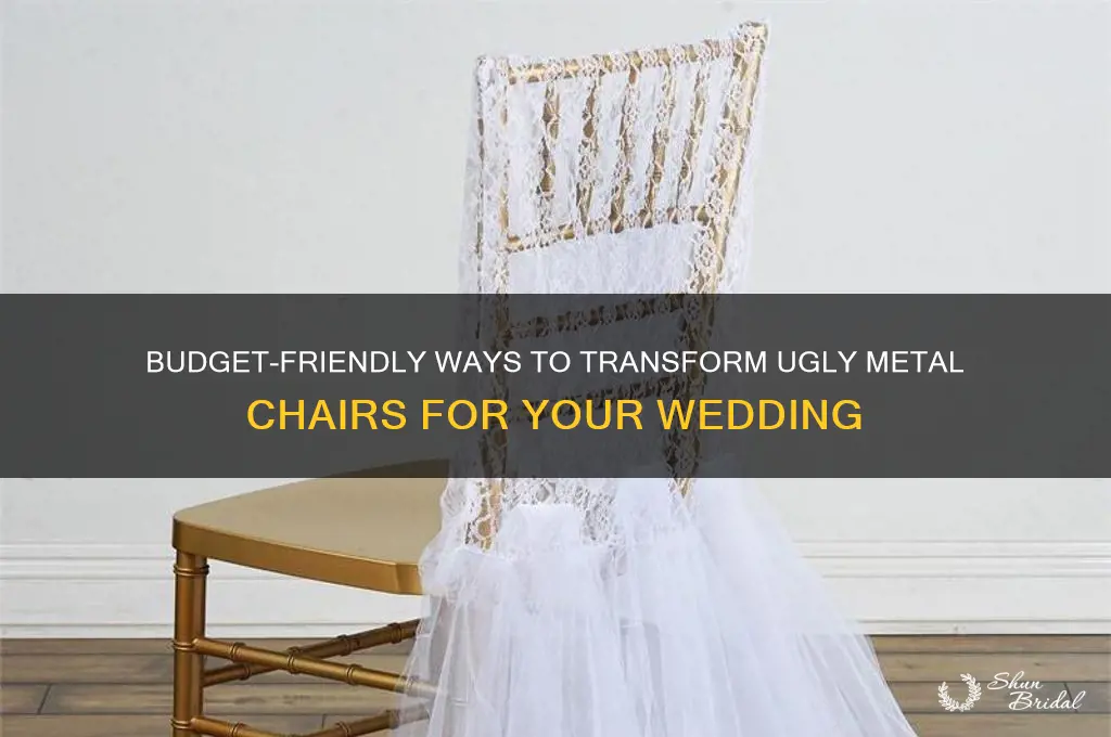 how to cover ugly metal chairs cheap for wedding
