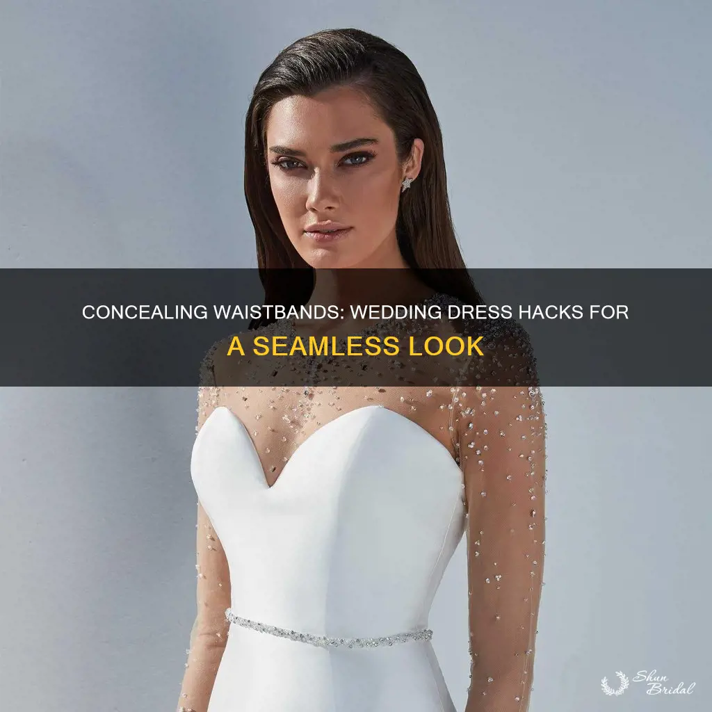 how to cover up waistband on wedding dress