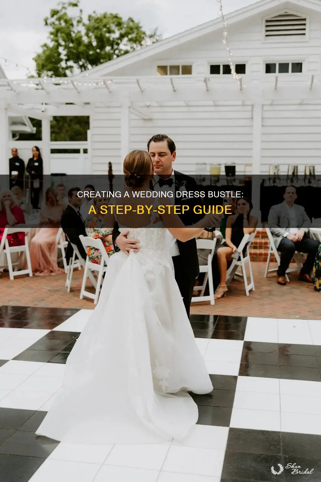 how to create a bustle on a wedding dress
