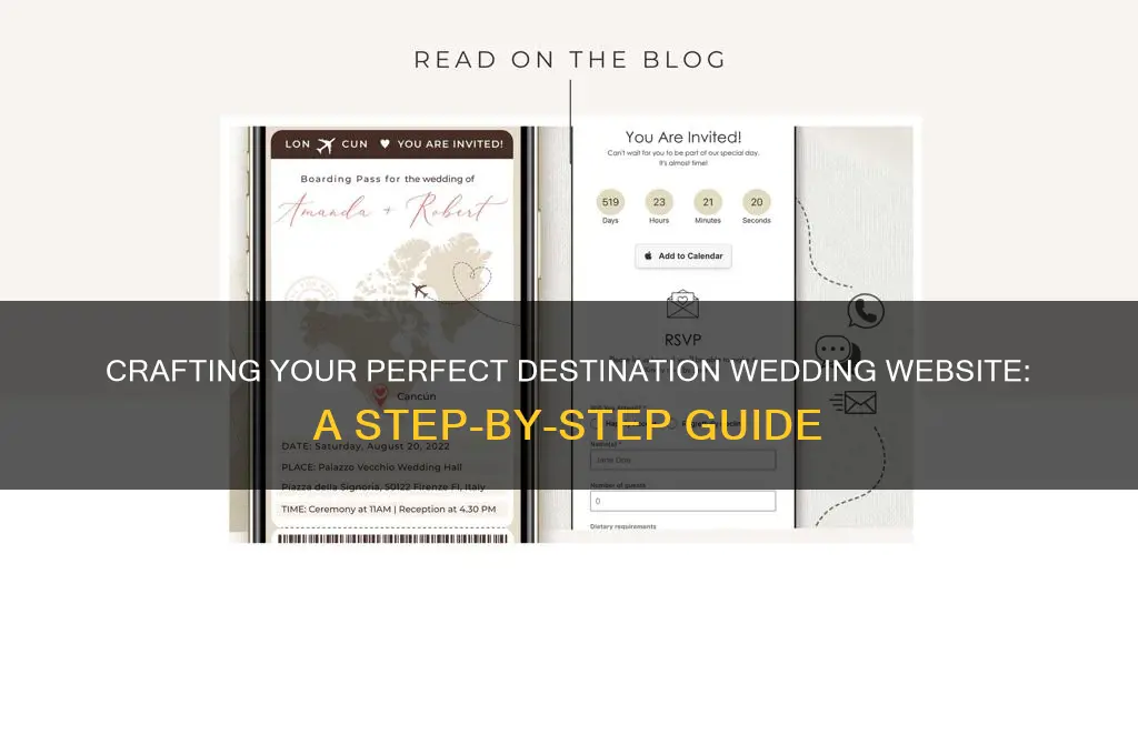 how to create a destination wedding website