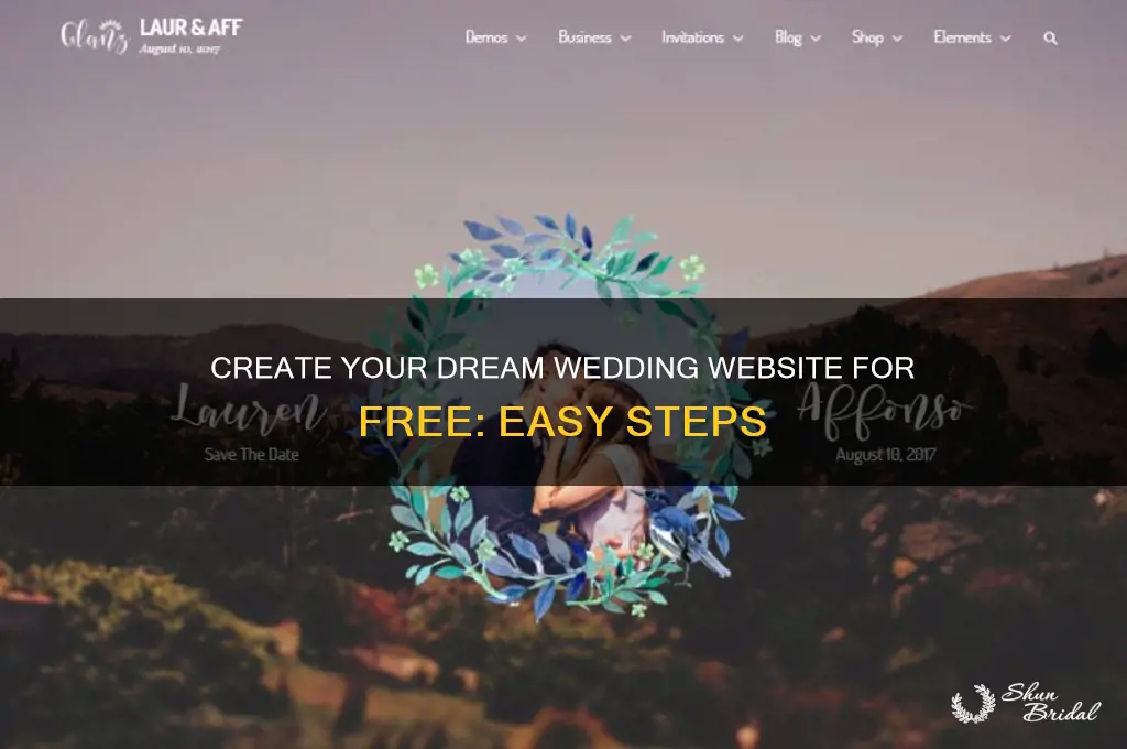 how to create a free wedding website