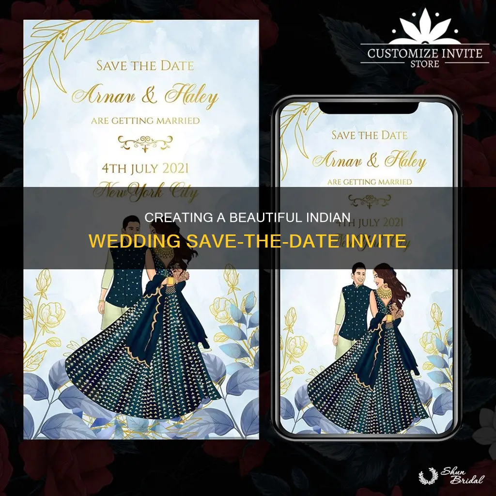 how to create a indian wedding save the date invite