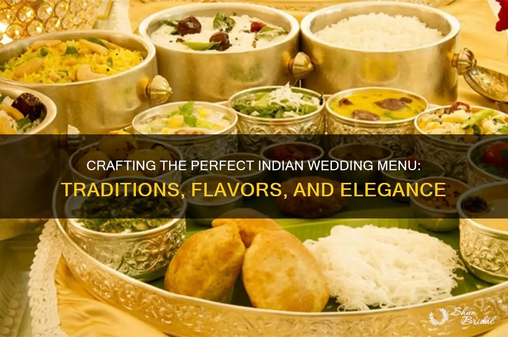 how to create a perefect indian wedding meun