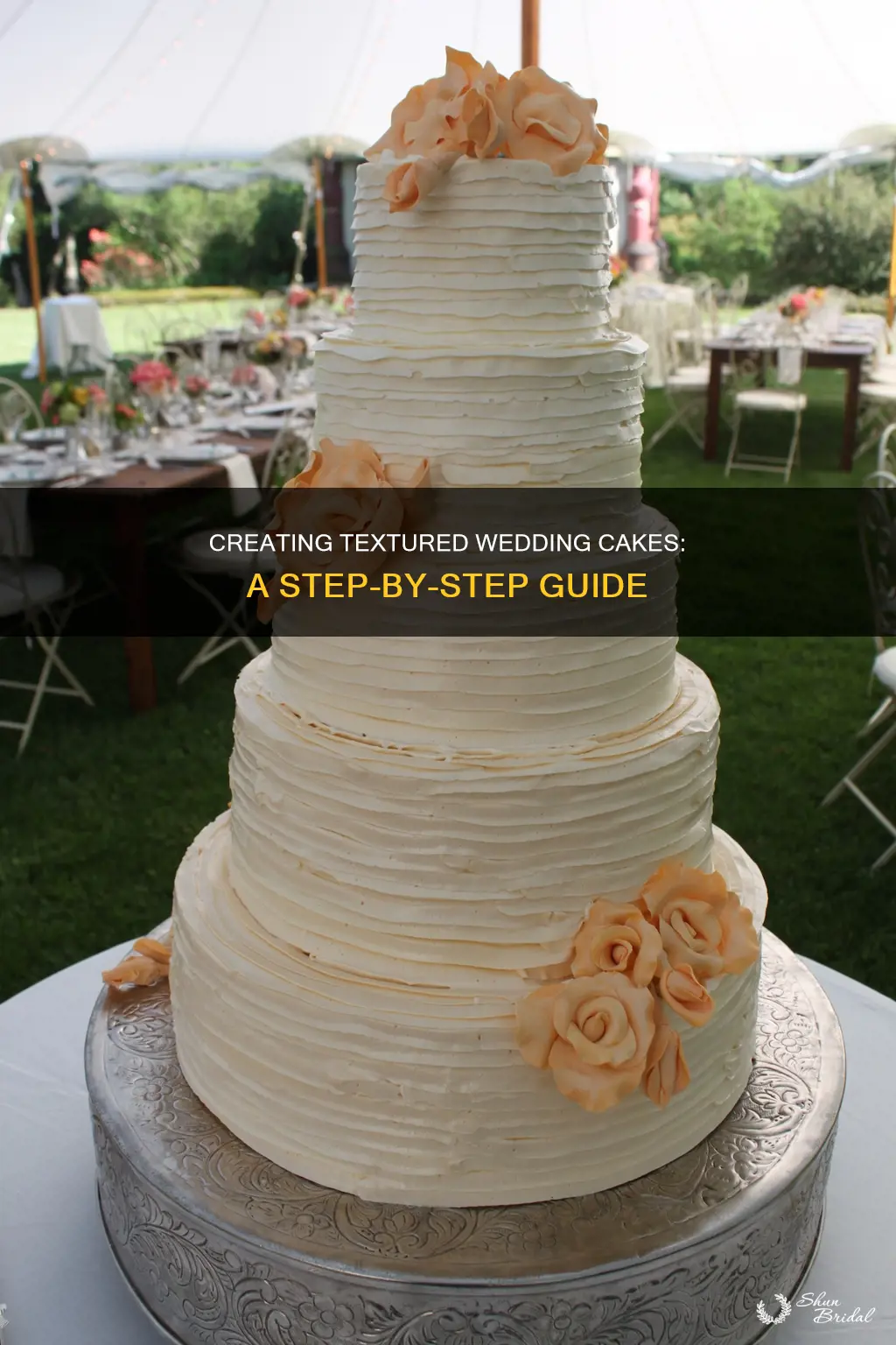 how to create a textured wedding cake