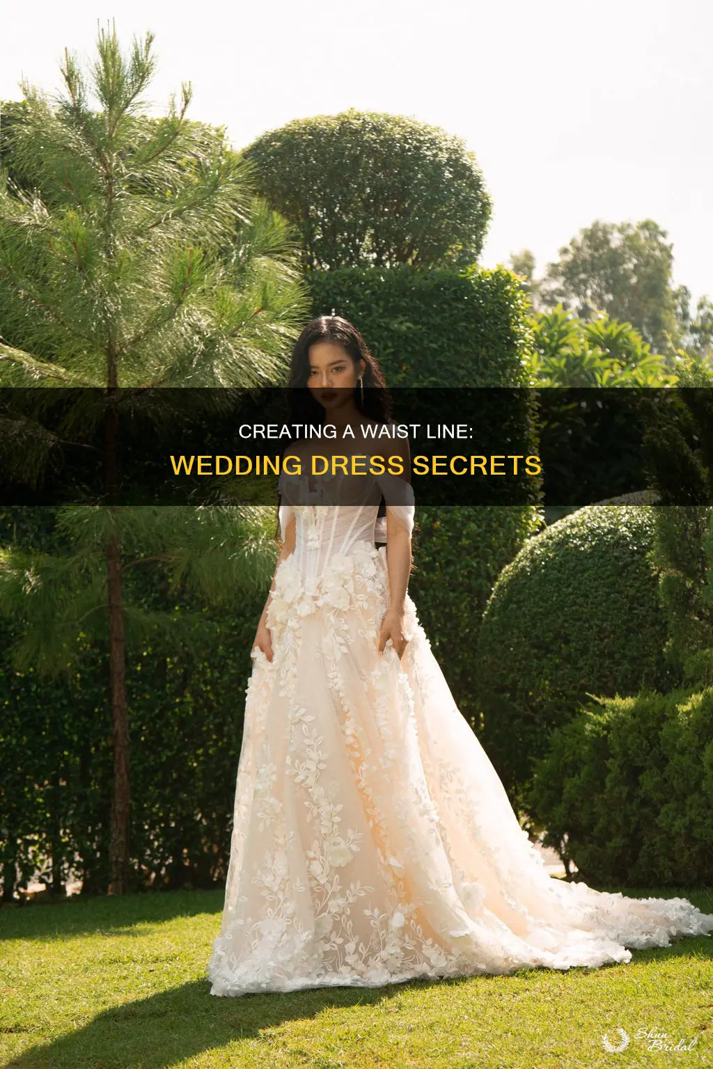 how to create a waist line on wedding dress