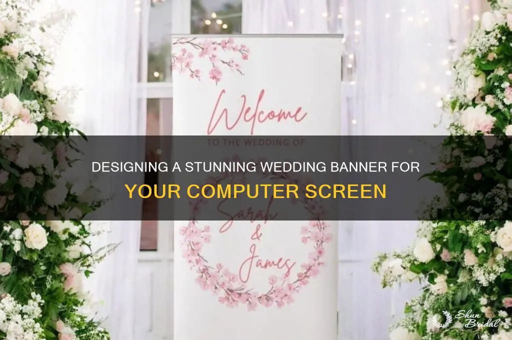 how to create a wedding banner for computer screen