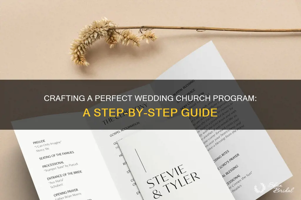 how to create a wedding church program