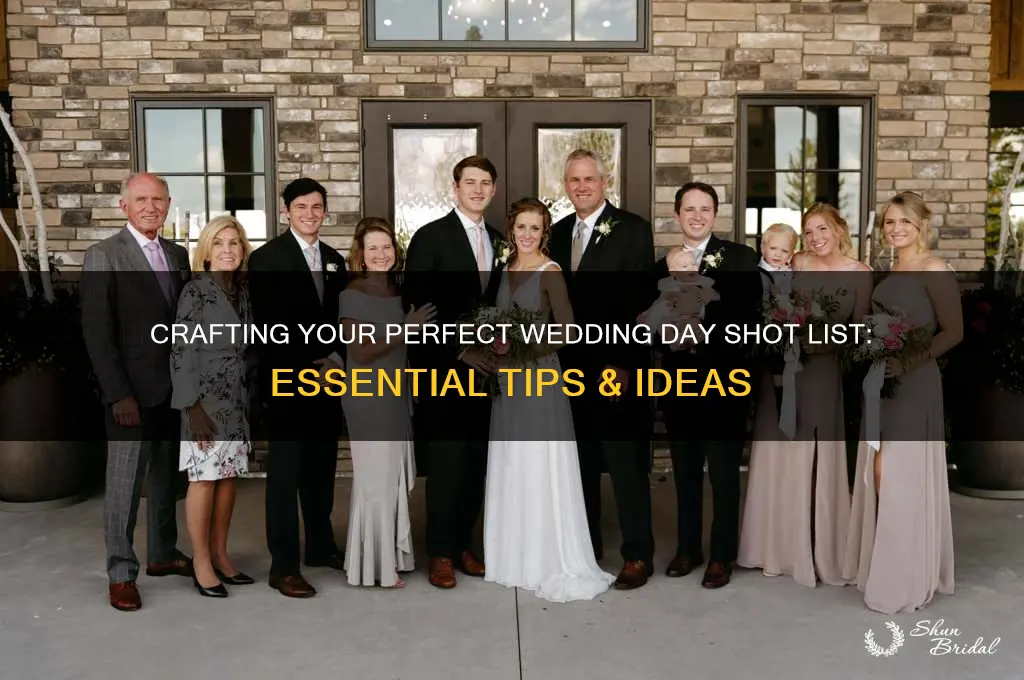 how to create a wedding day shot list