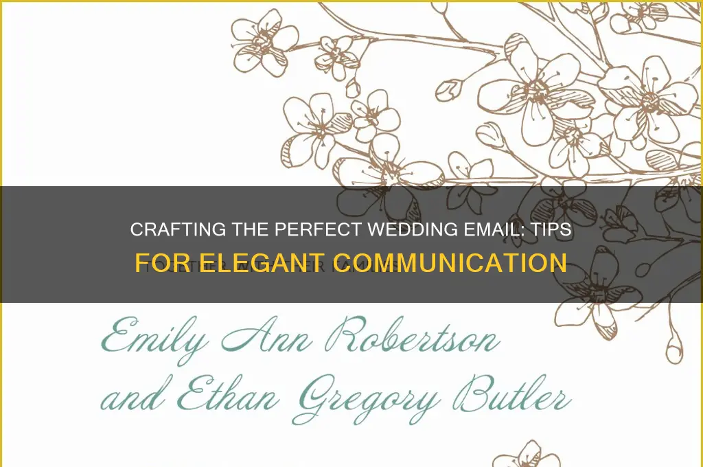 how to create a wedding email
