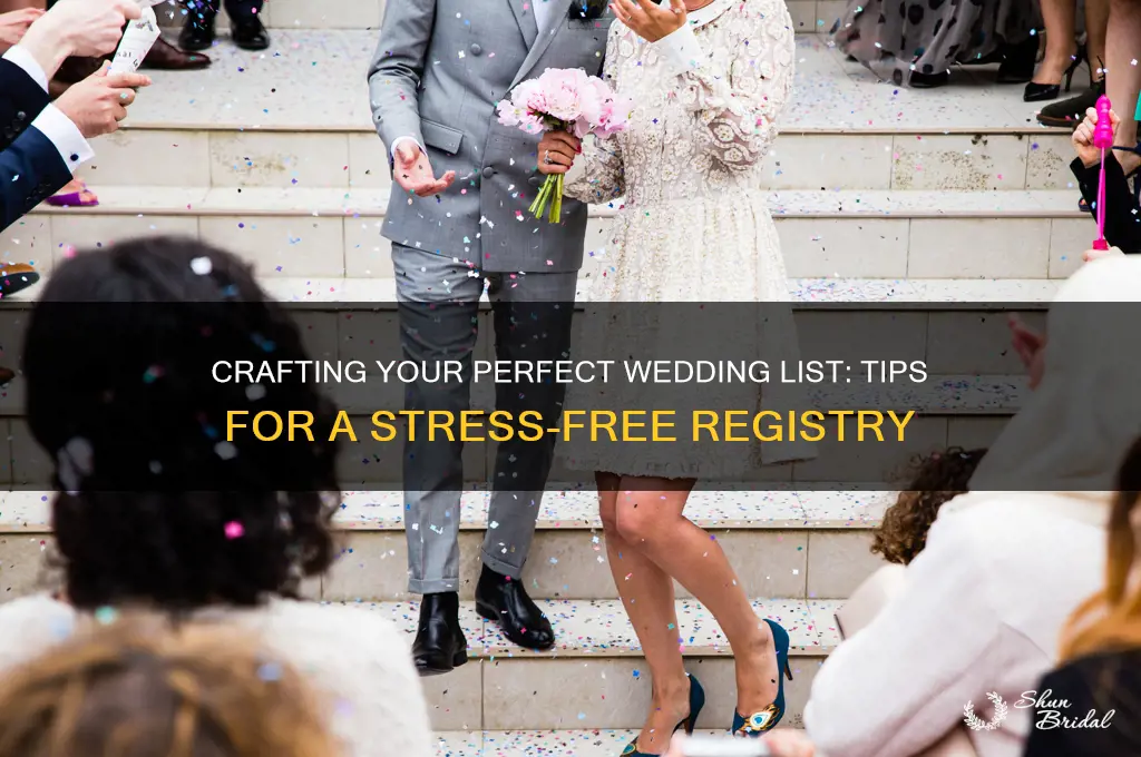 how to create a wedding list