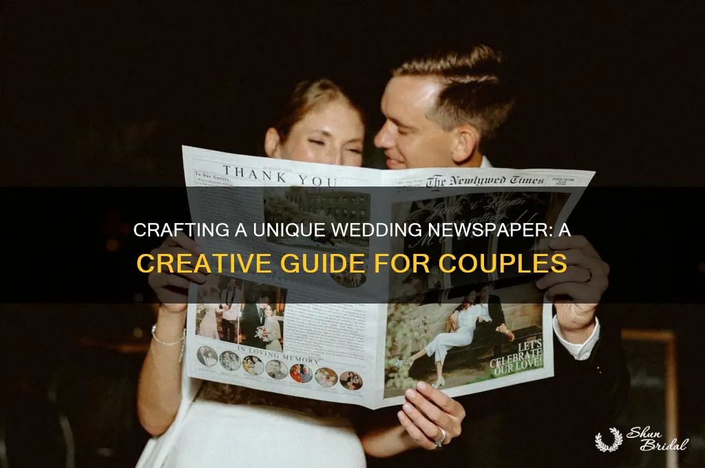 how to create a wedding newspaper