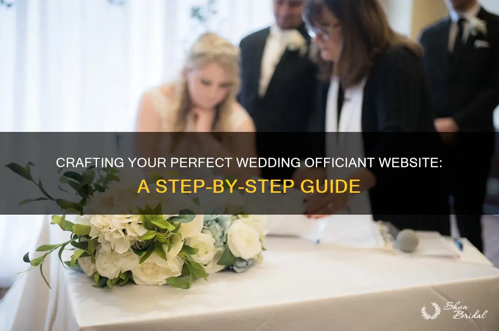 how to create a wedding officiant website