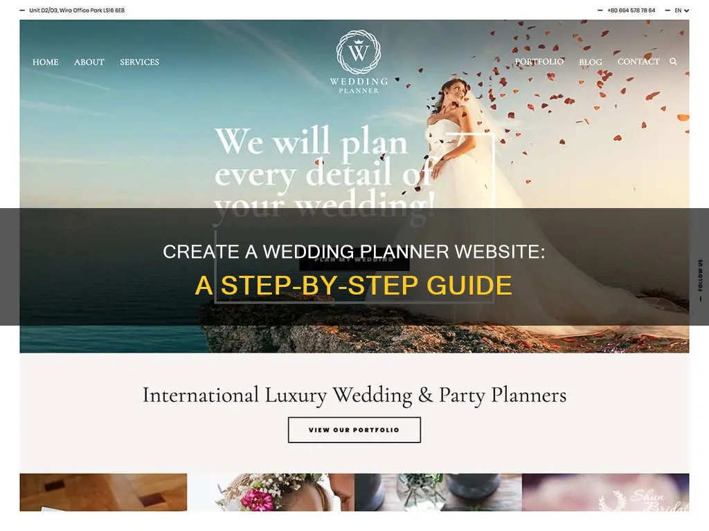 how to create a wedding planner website