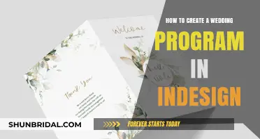 Designing Your Dream Wedding Program: A Step-by-Step InDesign Guide