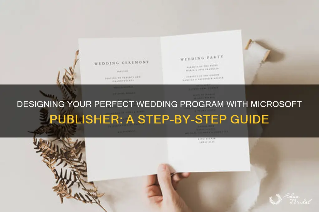 how to create a wedding program in publisher