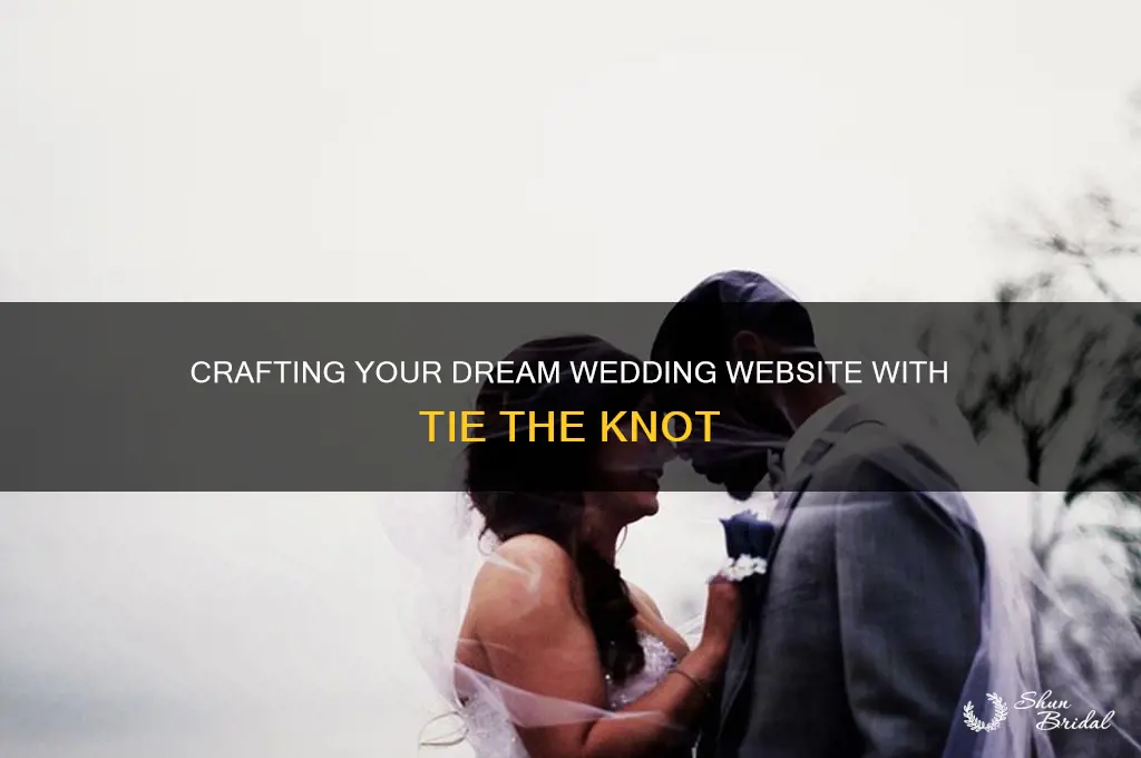 how to create a wedding website on tie the knot